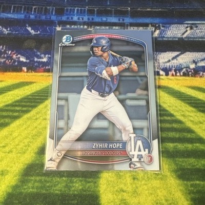 2025 Bowman Chrome Prospects Zyhir Hope No. BCP-2 Dodgers