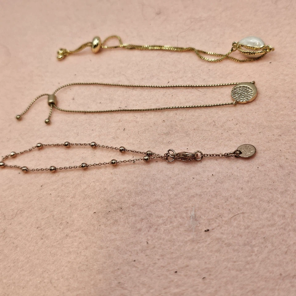 3 Браслета 1 Pura Vida подписанный 2 неподписанный золотистый Луна звезды ракушки изящный  - Изображение 2 из 4