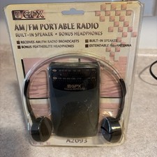 GPX Personal AM/FM Radio Headphones model A2093