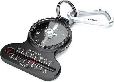 Silva Compass Pocket Thermometer & Karabiner Clip Camping Waterproof Map- 544936