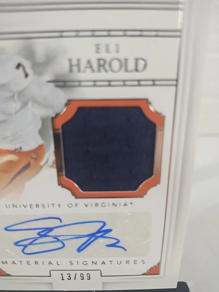 2016 National Treasures Collegiate Material Signatures /99 Eli Harold #37 Auto - Image 2 of 4