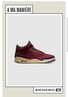 Nike Air Jordan 3 Bin 23 Retro Premium Team Red Burgundy Sz 10