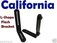 Metal L-Shape Flash Bracket Flashlight Camera Holder Mount Speedlite DSLR SLR 2p