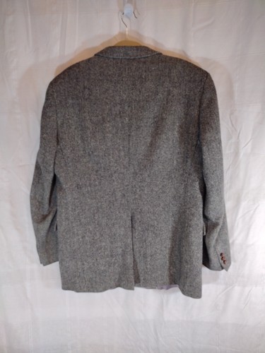 Boston Traders Wool Blazer Tweed Herringbone Sport Coat Mens 46L Single Breasted - Picture 8 of 15