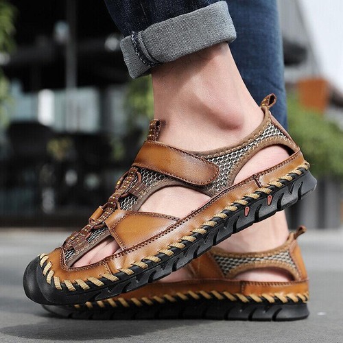 Summer Men's Sandals Casual Beach Shoes Hollow Out Breathable Oversize Fashion - Picture 8 of 14