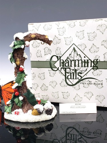 CHARMING TAILS Holly Ornament Holder - Christmas Fitz & Floyd - Picture 2 of 11