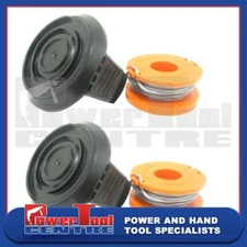 2x Qualcast Spool Cover Cap & Line CGT183A CGT18LA1 CGT36LA1 Strimmer Trimmer