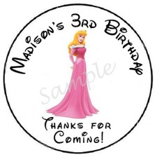 PRINCESS PERSONALIZED CUSTOM THANK YOU SEALS LABELS STICKERS PARTY FAVORS