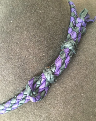 USA HANDMADE HAT BAND BRAIDED DEERSKIN 