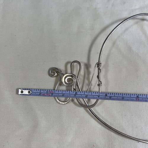 Collana artigianale in argento sterling argento squisitamente avvolta 21G - Foto 7 di 8