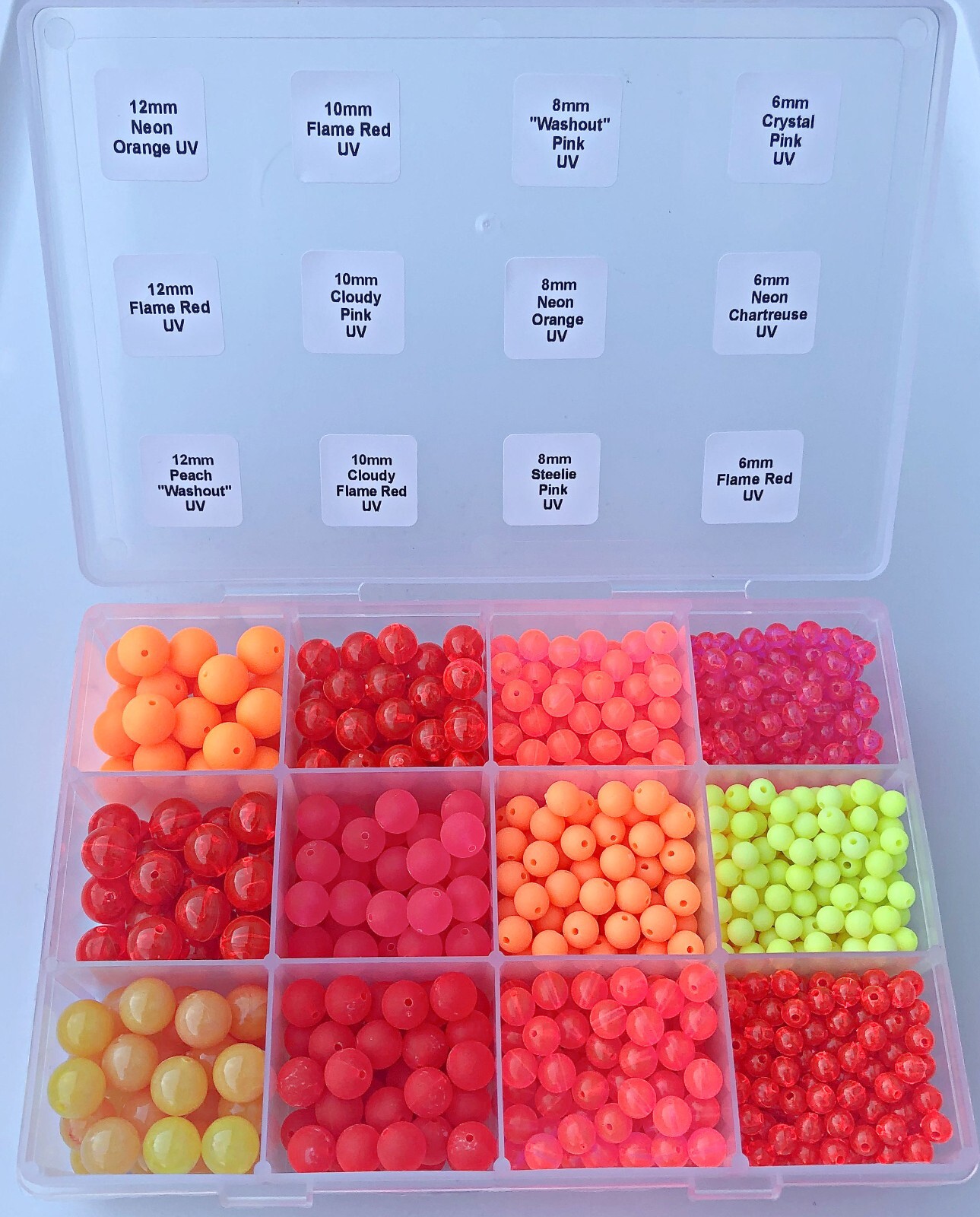 Bead Fishing Variety Pkg of over 900 each Fluorescent UV Round Beads eBay