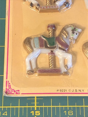 Vintage Carousel Horse Refrigerator Magnet Set #9221 J.S.N.Y. New Old Stock - Picture 13 of 16