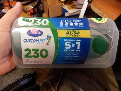Dr Scholls Custom Fit CF 230 Orthotic Insole Shoe Inserts 5 in 1 Pain Relief OS