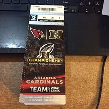 2016 ARIZONA CARDINALS PHANTOM NFC CHAMPIONSHIP TICKET STUB 1/24/16 