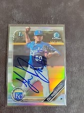 2019 Bowman Chrome Refractor /499 Yefri Del Rosario 1st RC Rookie Signed IP Auto