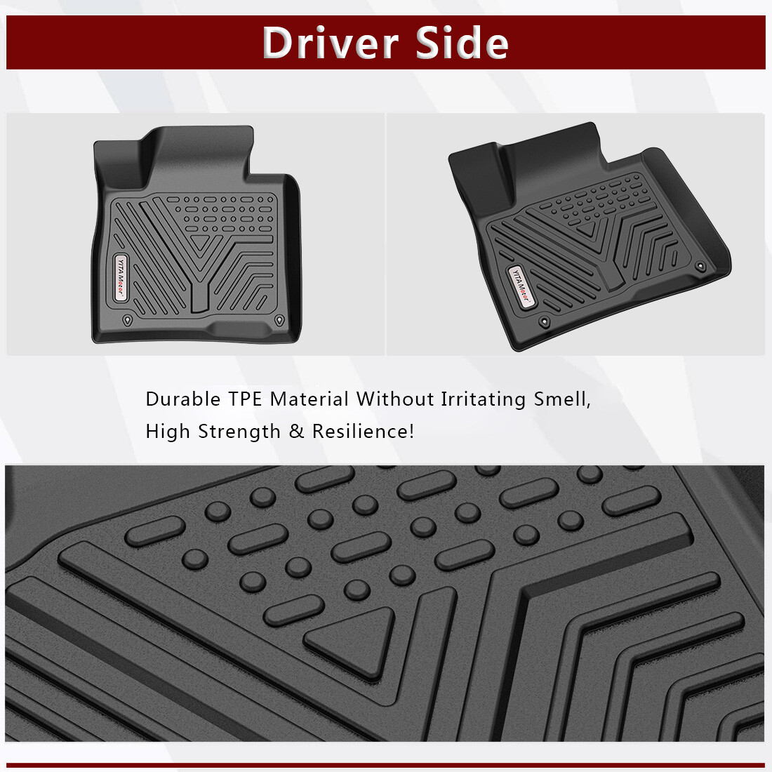 For 2019 2020 Hyundai Santa Fe Floor Mats Liner Waterproof Rubber Anti