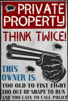 #ad #ad Private Property Think Twice Aluminum Weatherproof Funny Sign p1311 $12.99