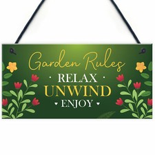 Garden Sign Outdoor Plaque Summerhouse Decking Shed Sign Home Decor Family Gift