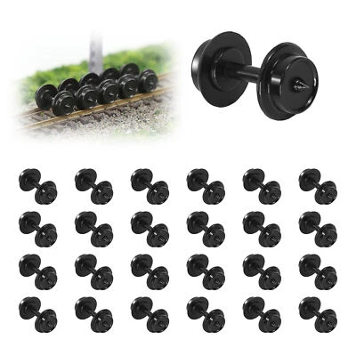 Evemodel Wheelsets 24pcs N Gauge 33" Plastic Wheels for Trix Model Trains HP07N