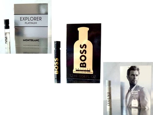 Boss BOTTLED ELIXIR -Mt Blanc: EXPLORER PLATINUM -LEGEND SPIRIT Vial Spry SELECT