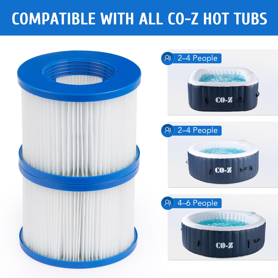 Hot Tub & Spa Replacement Filters for COZ Inflatable Above Ground