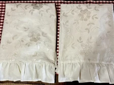 Euro pillow shams Jcp Granny Overlay Lace Cream Shabby Retired Floral