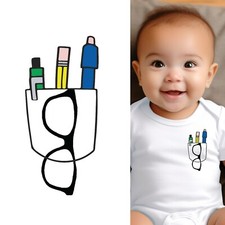 Baby Bodysuit - Nerdy Pocket Protector Baby Clothes for Infant Boys and Girls