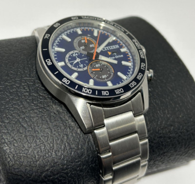 Citizen Eco Drive Stainless Steel Chronograph Crono Racing Mens