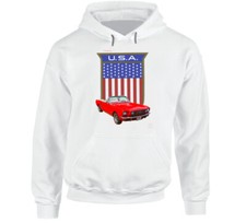 Usa 1965 Mustang Convertible Premium 66 Gt Gift Red Hoodie