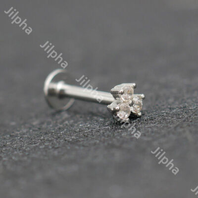 Sterling Silver Helix Earring Tragus Daith Cartilage Piercing Stud 16G A4381