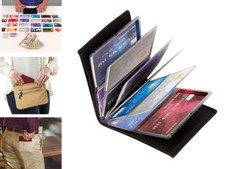 Wonder Wallet Slim Leather Wallets As Seen on TV Black