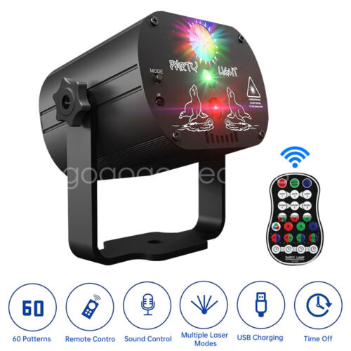 60-Mode DJ Disco Party Stage Lighting Laser Projector LED RGB KTV Event Light - Picture 3 of 16