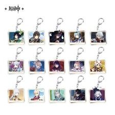miHoYo Genshin Impact Keychain Acrylic Keyring Original Official Goods Anime