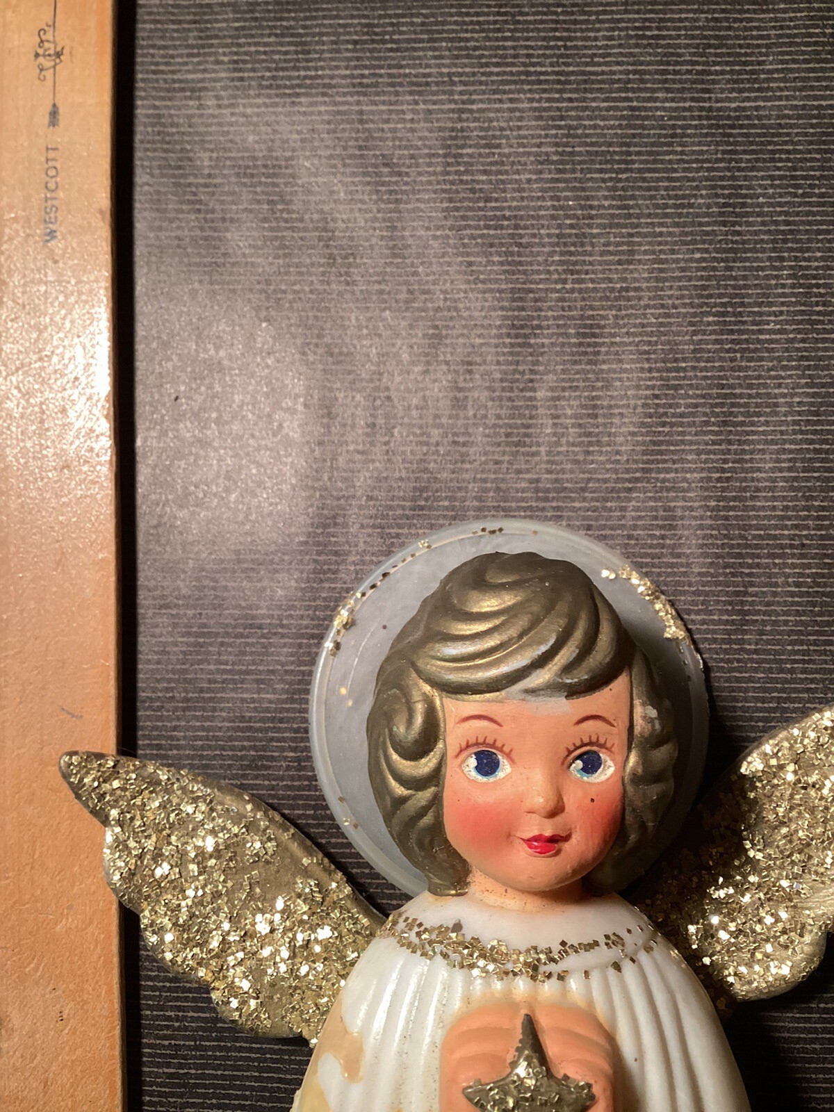 Vintage Christmas Angel Tree Topper Plastic eBay