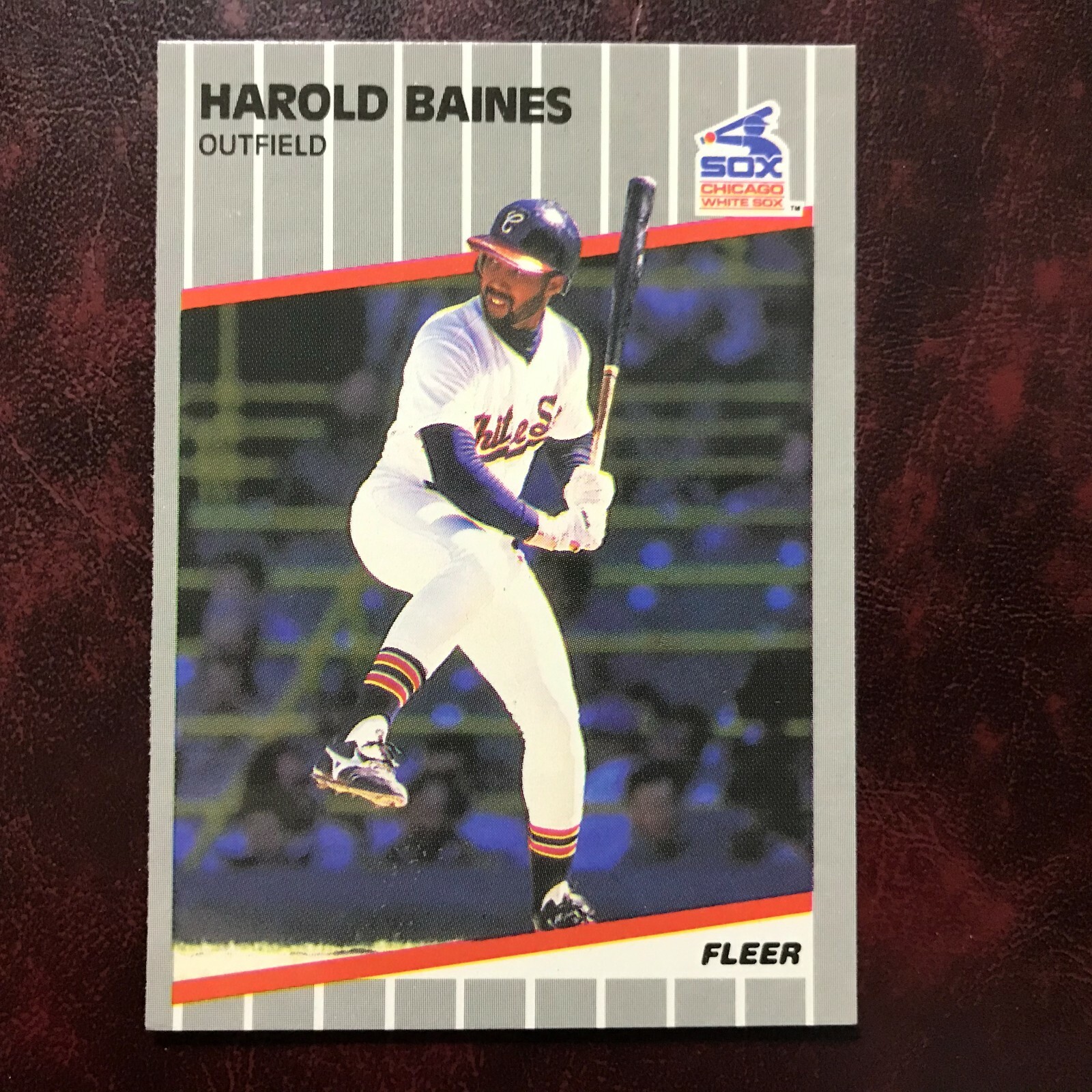 1989 Fleer GLOSSY Set HAROLD BAINES #491 CHICAGO WHITE SOX ** MINT ** HIGH GRADE
