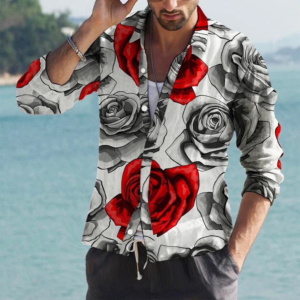 T shirt habill homme manches longues coupe mince imprim