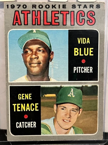 1970 Topps Oakland A's Vida Blue Genen Tenace Rookie Stars Baseball Card