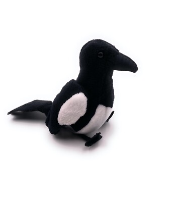 Stuffed Toy Stuffed Animal Bird Raven Rabenvogel Elster Height 12