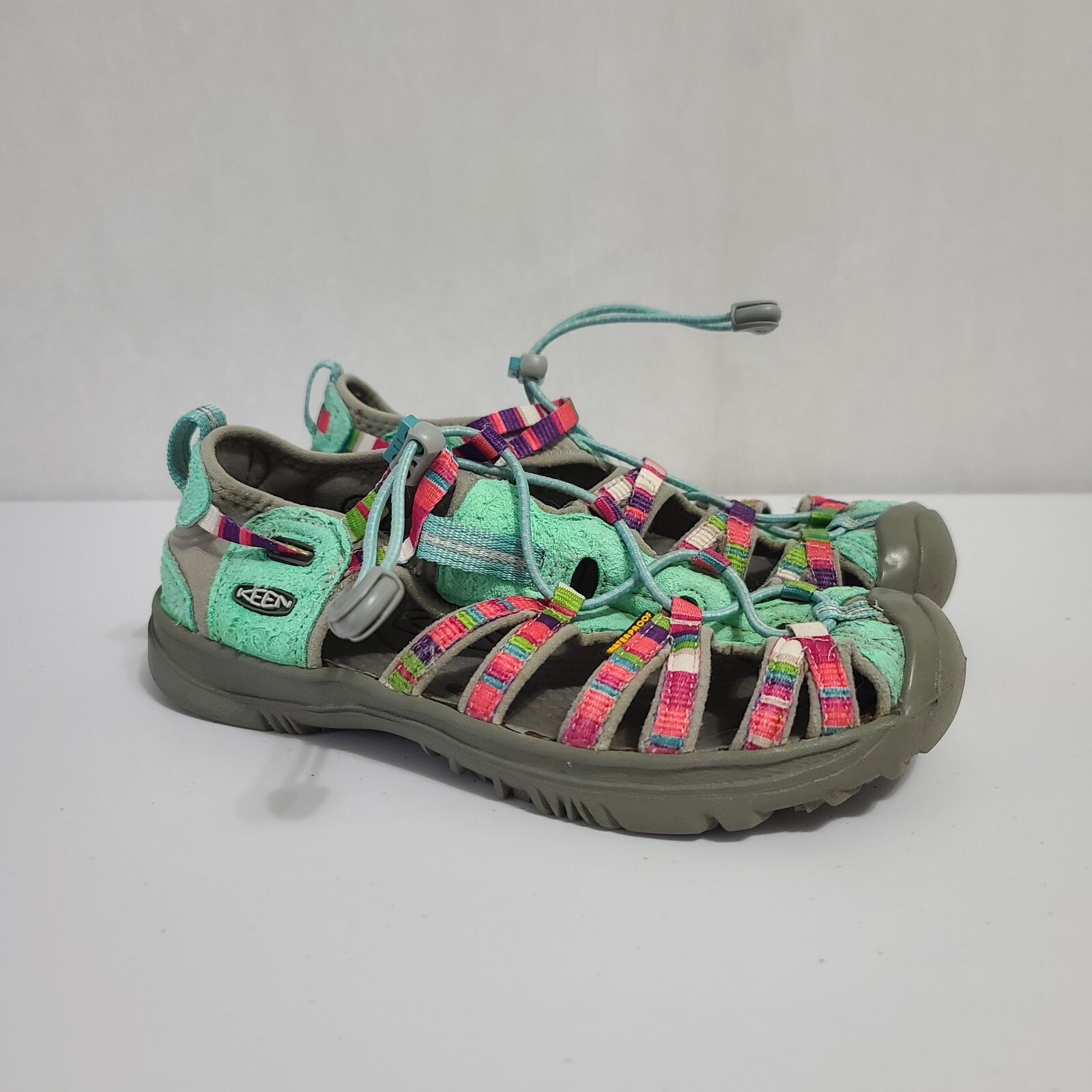 Sandali Keen Whisper Trail Escursionismo Bambina Taglia 4 Punta Chiusa Impermeabili Verde Rosa