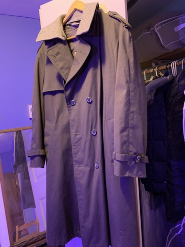 Trench coat With Zip In Wool Lining made in Poland Women’s Sz.M/L - 第 1/6 張圖片
