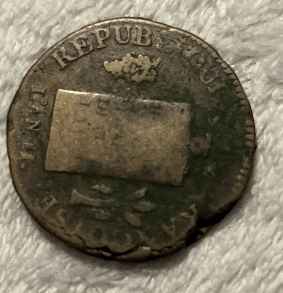 Francia 2 soles 1793-vaca Foto 3 de 4