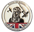 WW2 Battle of Britain 1940 75th Anniversary RAF Spitfire Pilot Enamel Badge NEW