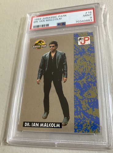 1993 Dr. Ian Malcolm Topps #16 Original Jurassic Park Movie PSA 9 MINT, POP 4 - Picture 6 of 7