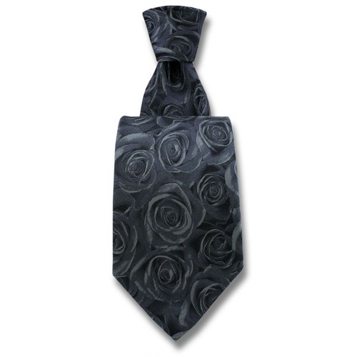 Cravate En Soie Rose Robert Charles - Fabriquée En Italie - Motif Fleurs Pasadena Rose - Neuve Avec étiquettes