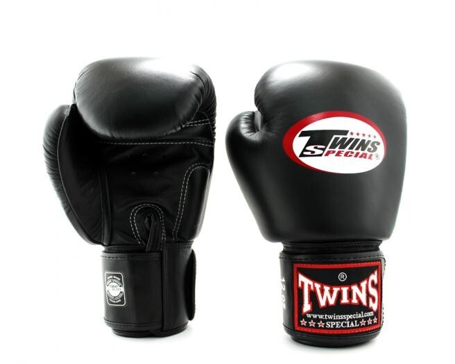 TWINS SPECIAL ボクシンググローブ BGVL-3 ブラック 8oz Twins Special Boxing Gloves BGVL3 BLACK 8oz Genuine Leather Muay