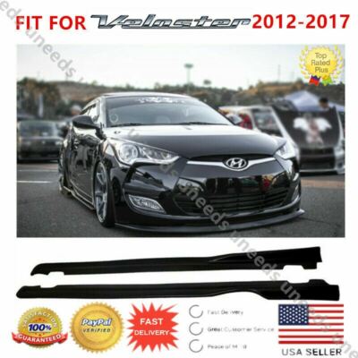 For Hyundai Veloster 2012-2017 MOD Style Unpainted Black Side Skirts Body Kit