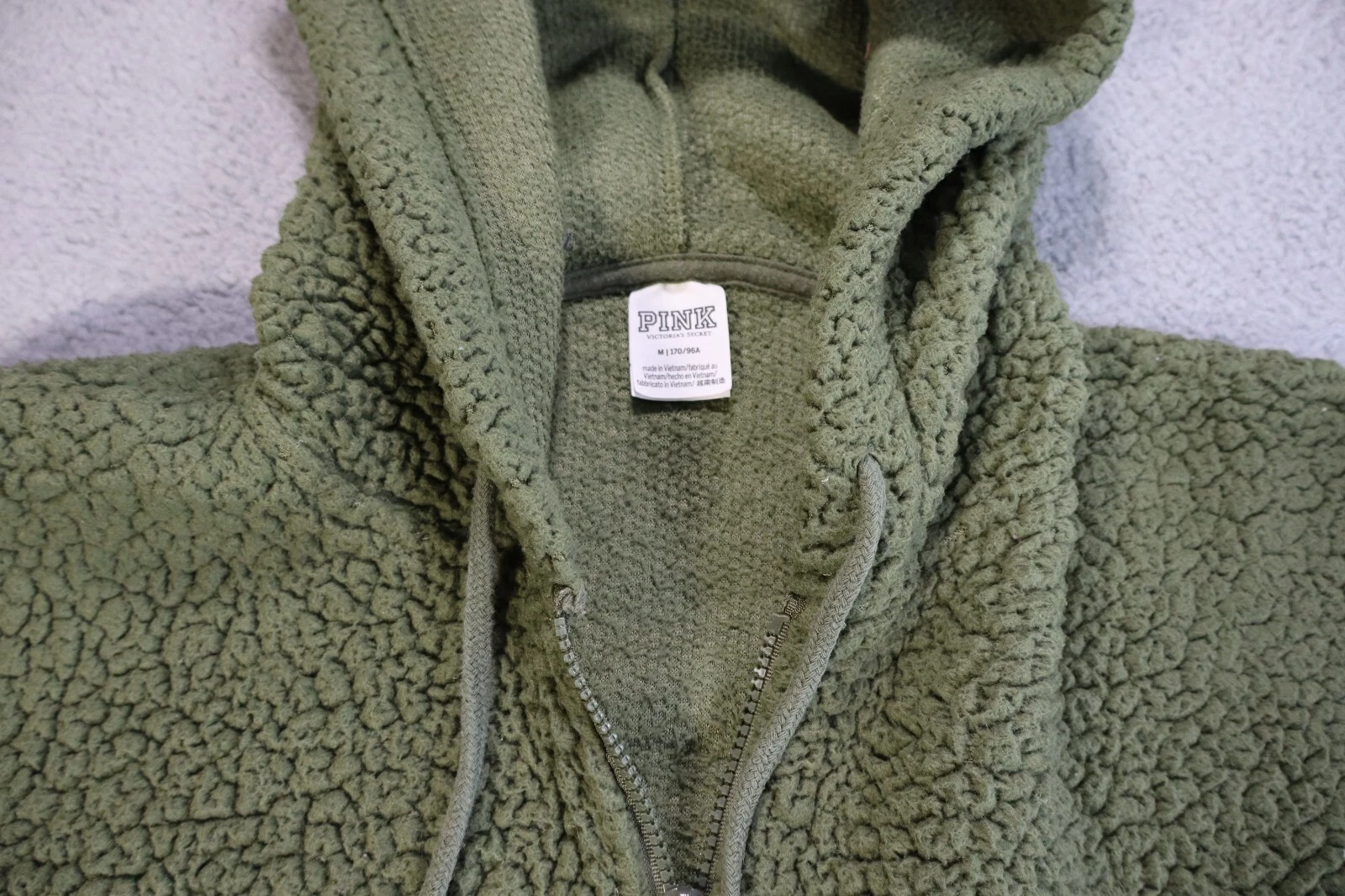UNDERCOVER Felpa con cappuccio Victoria's Secret rosa verde oliva pullover felpa media