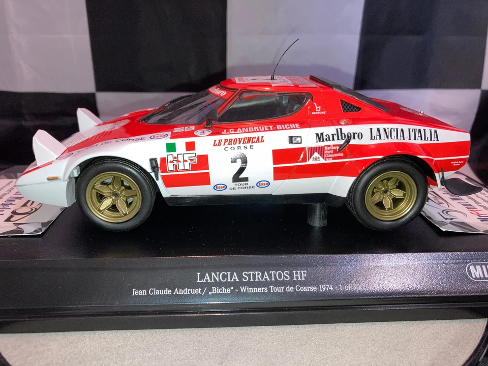 1:18 Minichamps 155 741702 Lancia Stratos HF #2 Winner Rallye Tour de Corse 1974 - Image 3 of 4