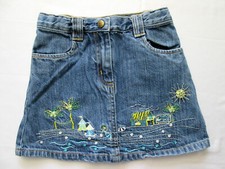 Gymboree Sz 4 POOL PARTY Beach Beaded Ebmroidered Denim Jean Skirt