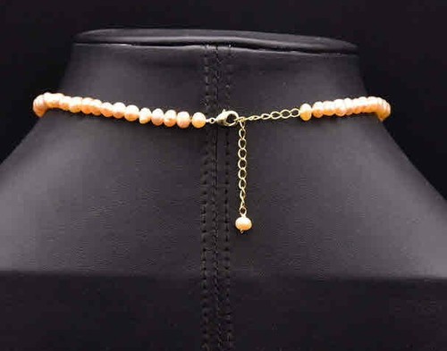 Collana D17 Con Collo In Perle Di Acqua Dolce E Fiore In Perle Barocche - Foto 5 di 5